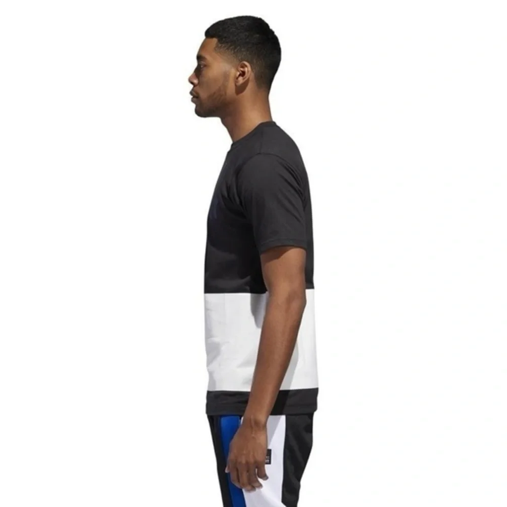 Adidas Men’s EQT Colorblock T-Shirt Graphite White | Size‎ Medium - Picture 2 of 8